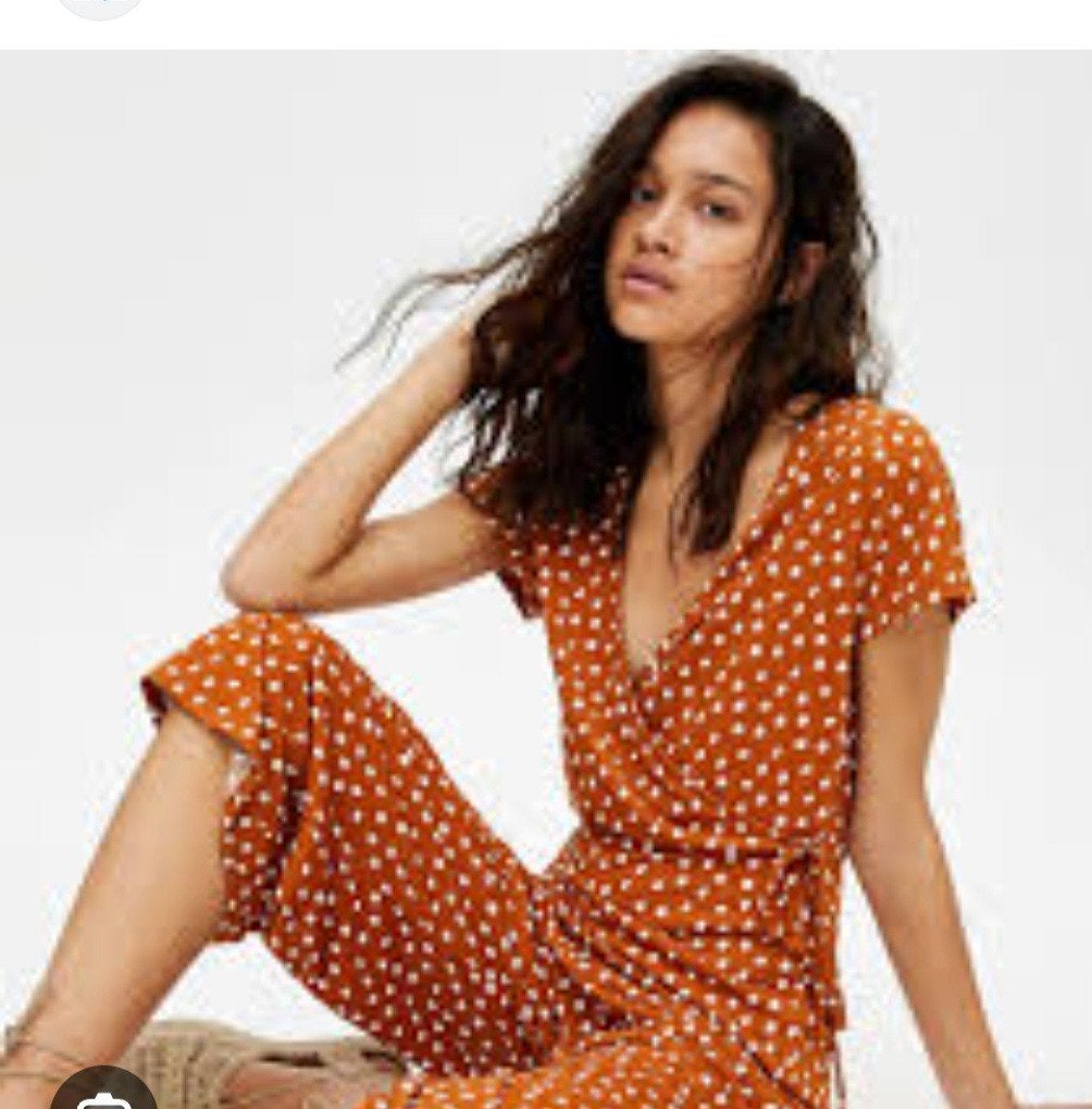 Pull&Bear jumpsuit met stippen, Kleding | Dames, Bruin, Pull&Bear, Ophalen of Verzenden, Zo goed als nieuw
