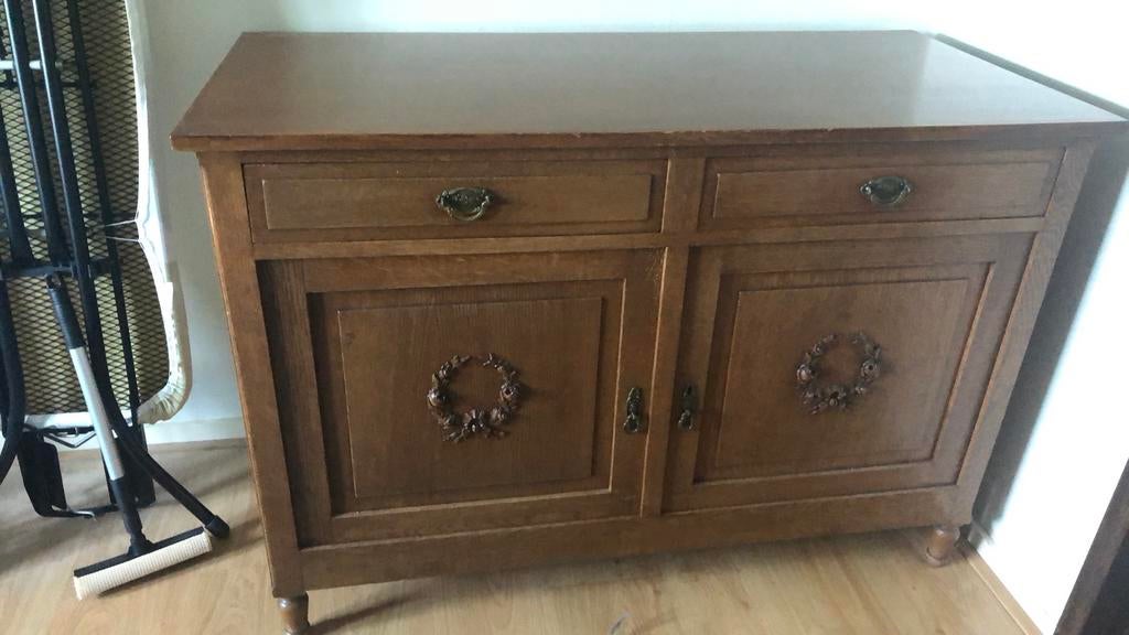 Antiek eiken dressoir In perfecte staat !, Antiek, Gebruikt, 100 tot 150 cm, Ophalen of Verzenden
