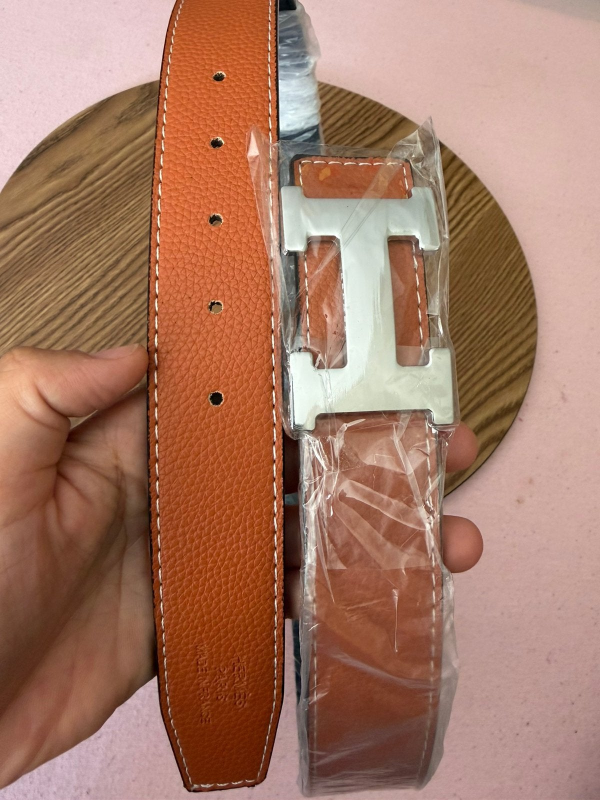 Hermes camel riem, Kleding | Heren, Riemen en Ceinturen, Ophalen of Verzenden, Nieuw, Overige kleuren, 105 tot 115 cm