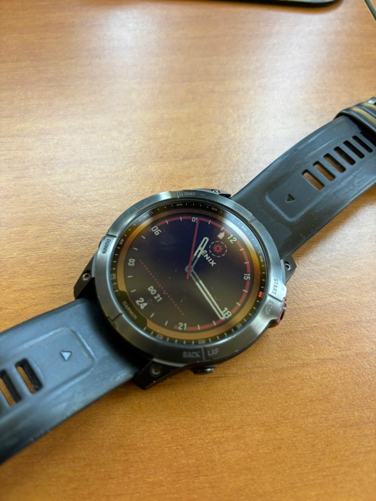 Garmin Fēnix 7X Solar Multisport GPS Smartwatch met titanium, Ophalen, Afstand, Zwart, Zo goed als nieuw