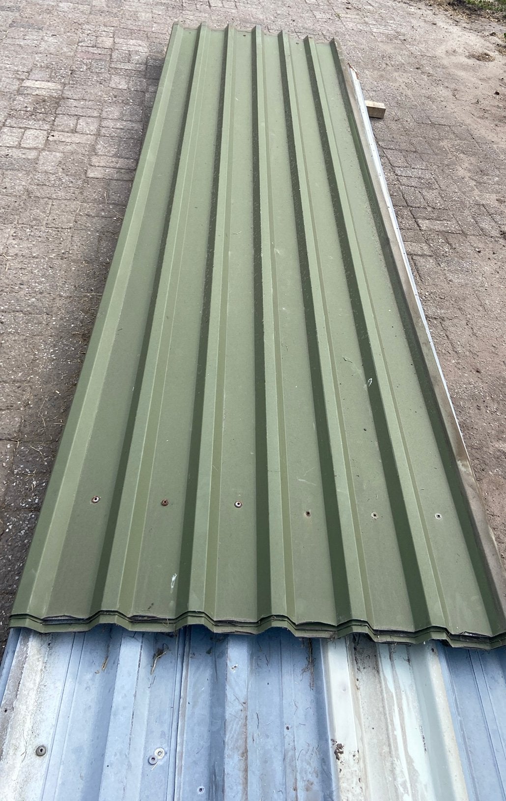 Gebruikte damwandplaten - dakplaat - metaal 380 cm lang, Gebruikt, 15 m² of meer, Metaal, Ophalen
