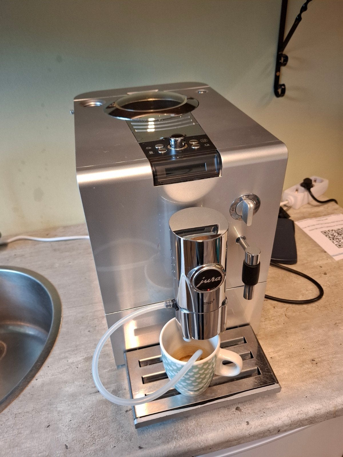Jura ENA 9 One Touch Koffiemachine - Zilver, Ophalen, Gebruikt, Koffiemachine, Koffiebonen