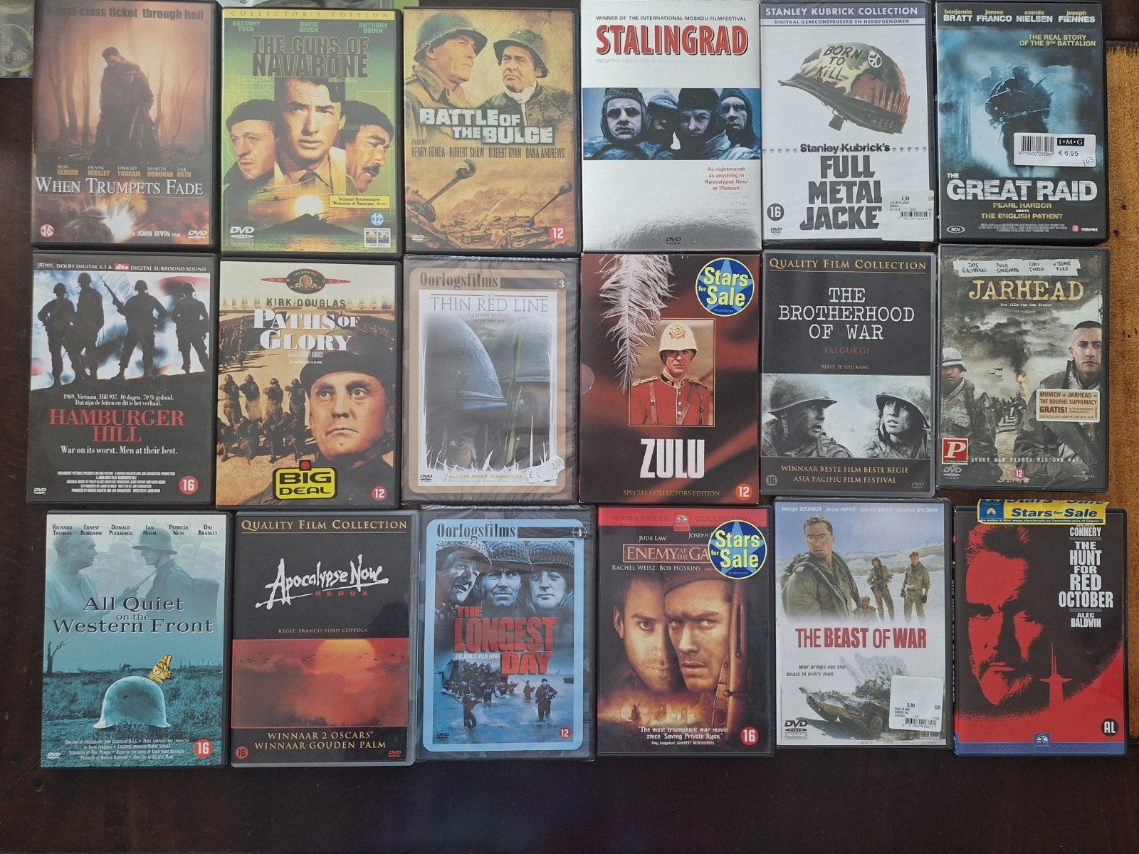 Grote collectie oorlogsfilms, Vanaf 16 jaar, Nederlands, Duits, Ophalen of Verzenden