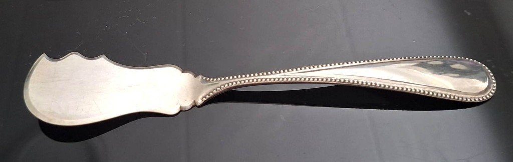 Prachtige Antiek Massief Zilver Boterspatel Parelrand 1907, Antiek en Kunst, Ophalen of Verzenden, Zilver