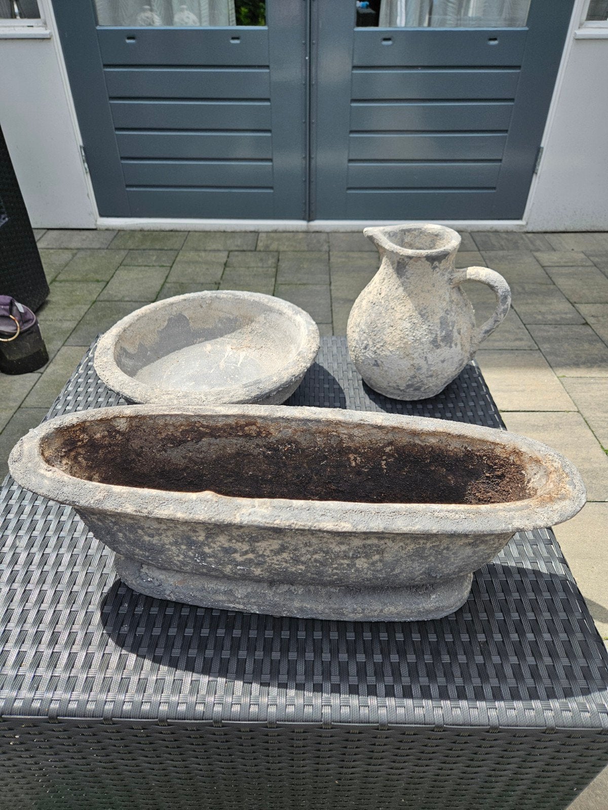 Mooi rustiek aardewerk potten, Tuin en Terras, Bloembakken en Plantenbakken, Ophalen, Overige materialen, Minder dan 30 cm, Minder dan 60 cm