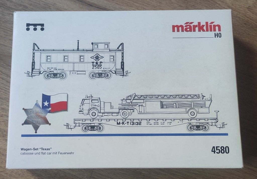 Marklin 4580 - Wagen-set Texas, Wisselstroom, Ophalen of Verzenden, Märklin, Nieuw