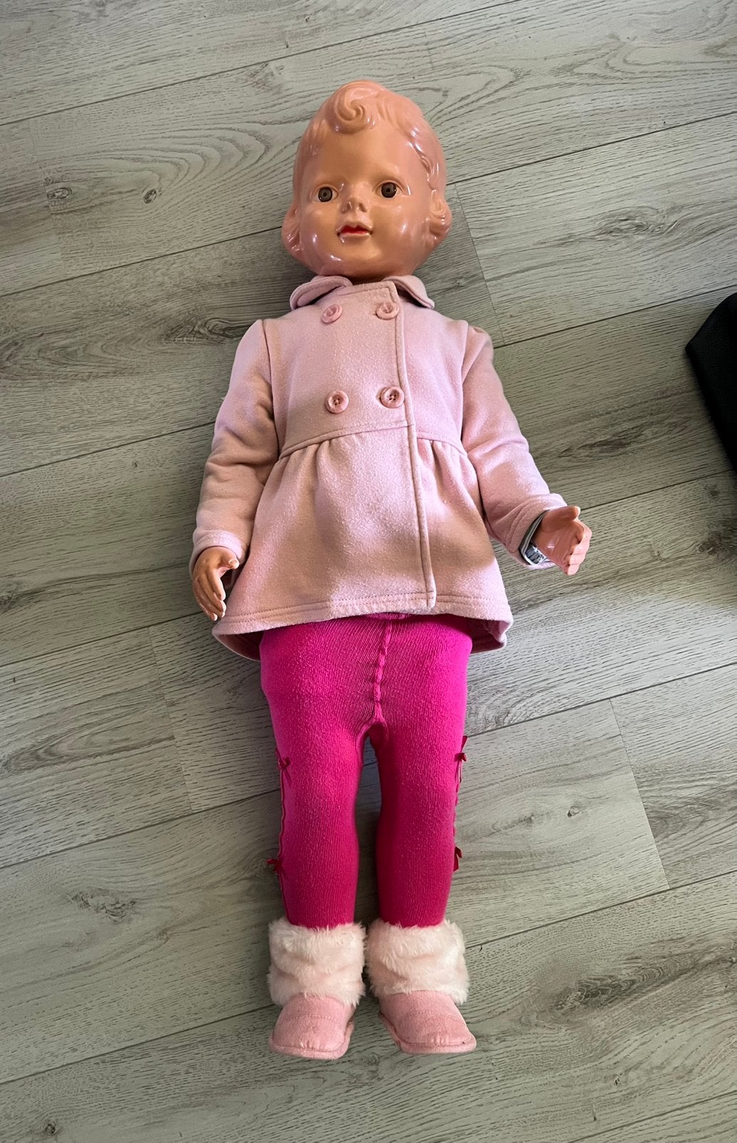 Zeldzame vintage wildebras pop, 90 cm, Ophalen, Zo goed als nieuw, Pop