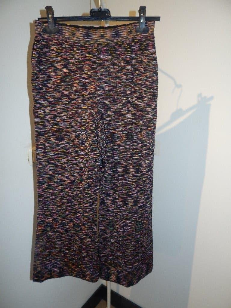 Missoni stretch broek multicolor wijde pijpen dikke stretch