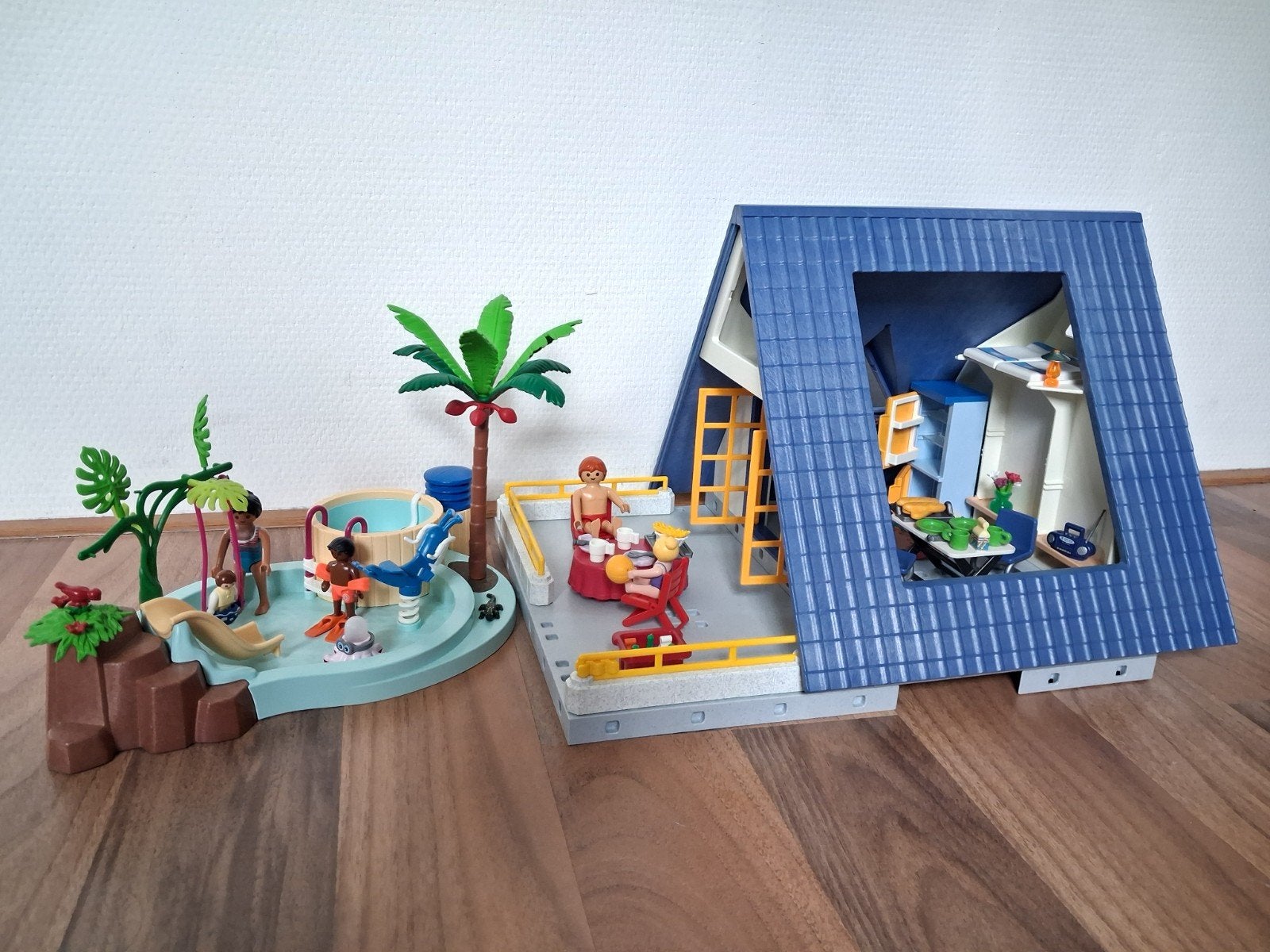 Playmobil Vakantiehuis met zwembad en accessoires, Kinderen en Baby's, Speelgoed | Playmobil, Gebruikt, Gebouw, Complete set, Family fun