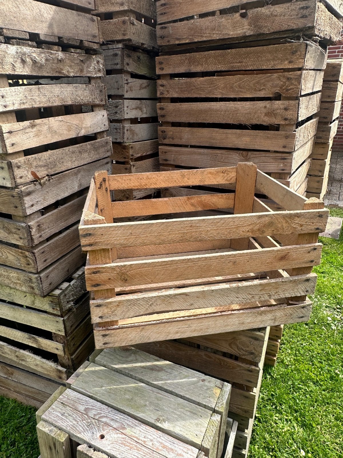 36 Houten Fruitkisten 50x40x30 cm - Bruiloft Decoratie, Ophalen, Hout, Gebruikt, Landelijk