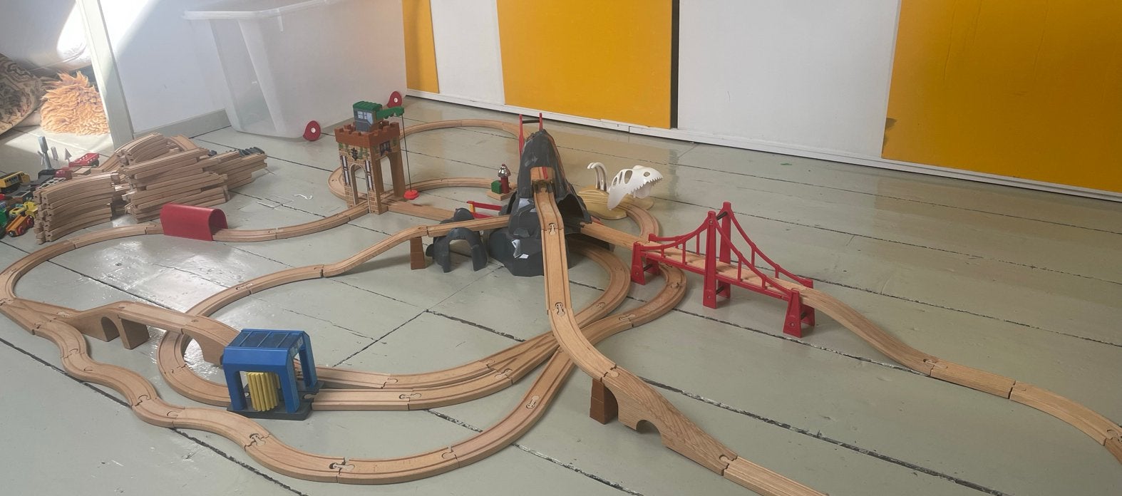 Grote collectie Brio houten trein, Ophalen, Zo goed als nieuw