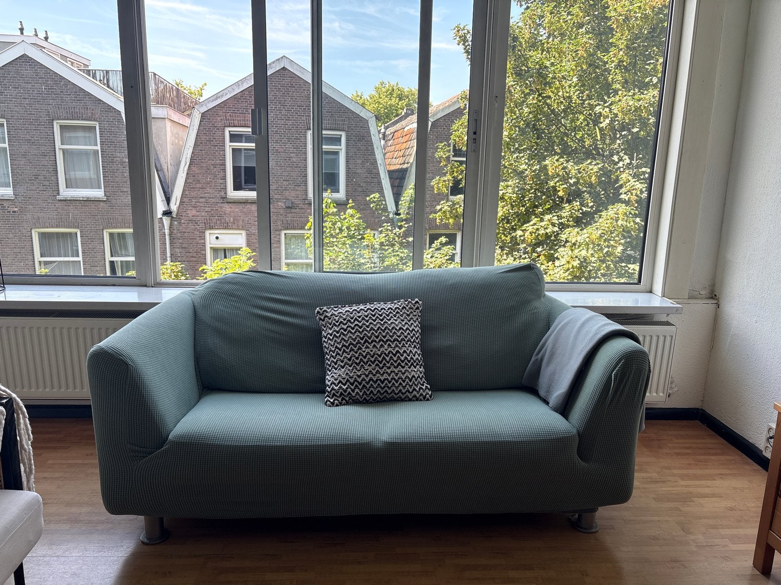 GRATIS Comfortabele tweepersoonsbank met hoes, Ophalen, Gebruikt, 150 tot 200 cm, Tweepersoons