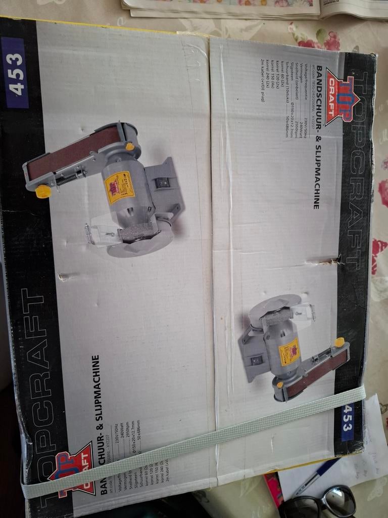 Topcraft Bandschuur- & Slijpmachine 240W, Ophalen of Verzenden, Nieuw, Minder dan 700 watt