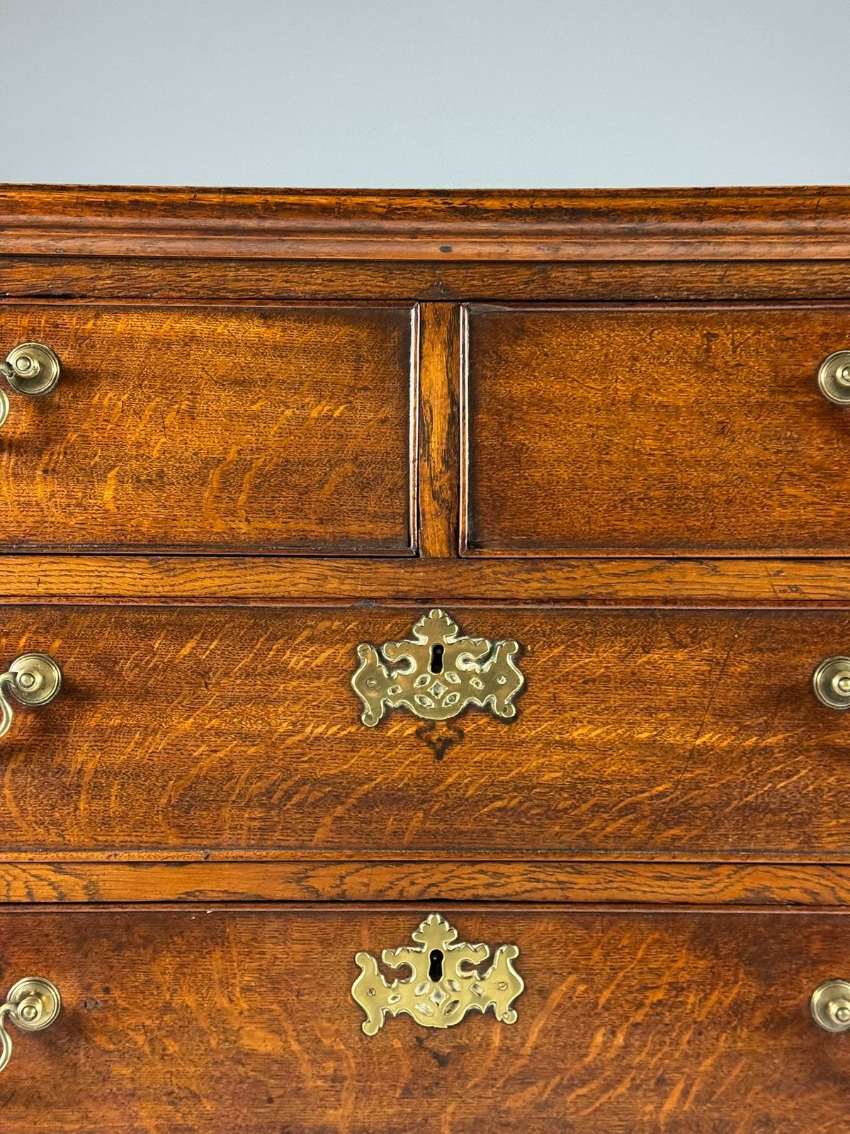Ladekast Tallboy 19e eeuw antiek, Ophalen, Eikenhout, 50 tot 100 cm, Zo goed als nieuw