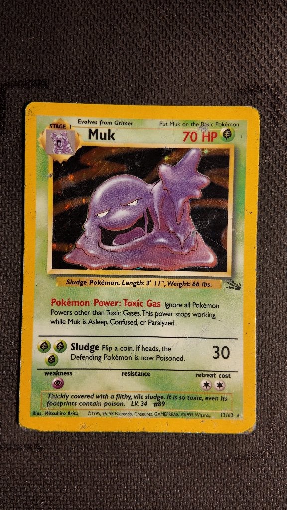 Muk 13 Fossil | Pokemon kaart, Ophalen, Zo goed als nieuw, Losse kaart, Foil