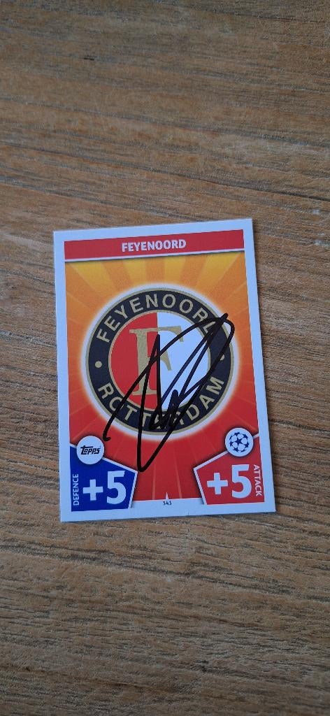 Topps trading card met handtekening; Dirk Kuyt # Feyenoord, Ophalen of Verzenden, Nieuw, Feyenoord, Spelerskaart