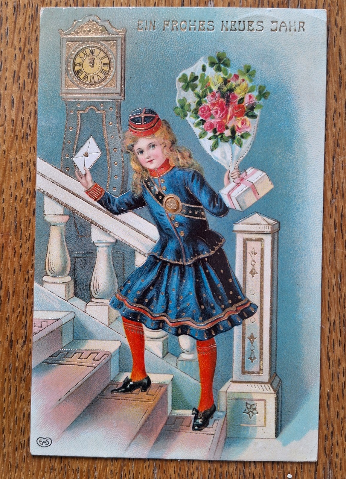 Fraaie EAS nieuwjaarskaart mooi stempel Mechelen (L), Ophalen of Verzenden, 1920 tot 1940