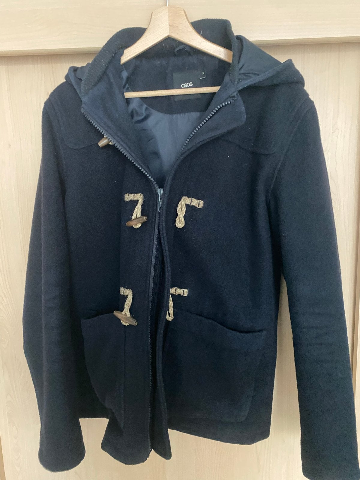 ASOS duffelcoat - Maat M, Ophalen, Gedragen, Maat 48/50 (M), Blauw