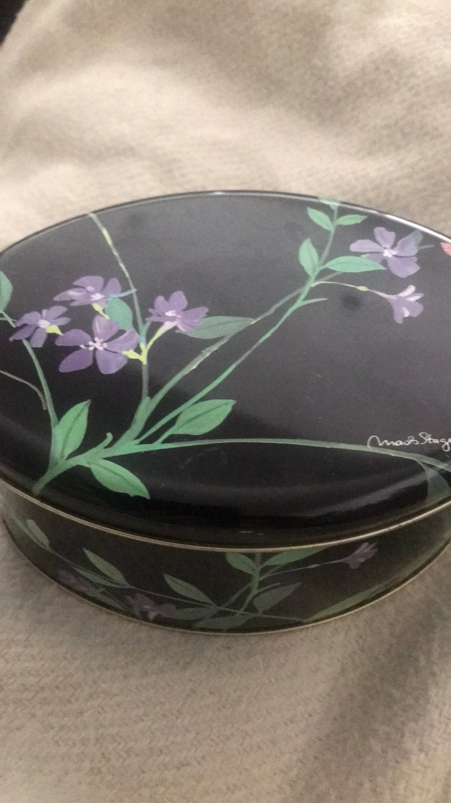 Engels vintage blik met bloemen - Mads Stage, Ophalen of Verzenden, Zo goed als nieuw, Overige