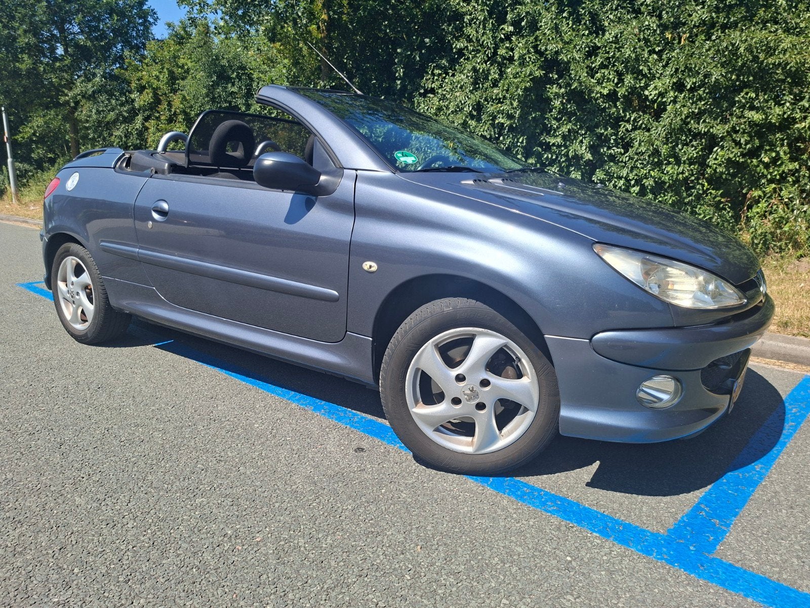 Peugeot 206 1.6 16V CC 2007 Grijs, Voorwielaandrijving, Stof, 4 cilinders, Cabriolet