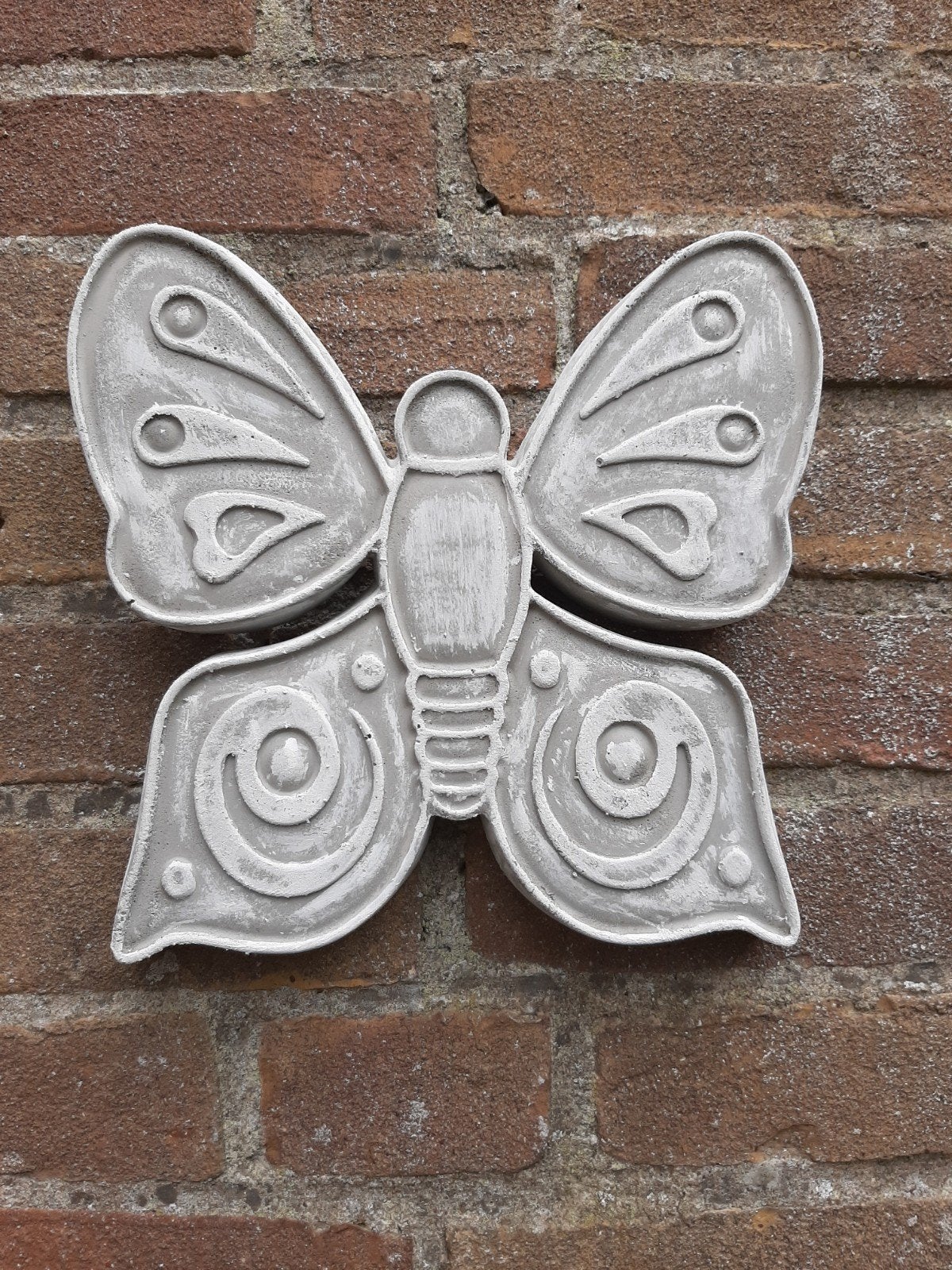 Vlinder wanddecoratie betonnen beeld tuinbeeld beton, Ophalen of Verzenden