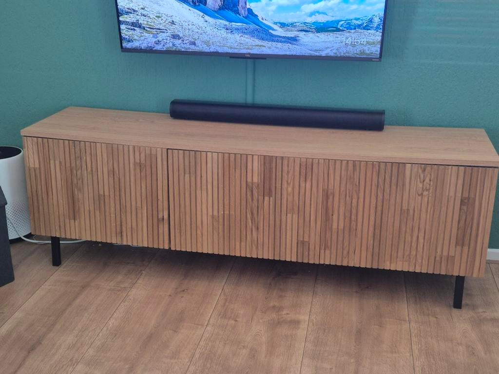 Wehkamp Home tv-meubel Moss - Natuurlijk Eikenhout, 100 tot 150 cm, Modern, Scandinavisch, Eikenhout, Ophalen of Verzenden