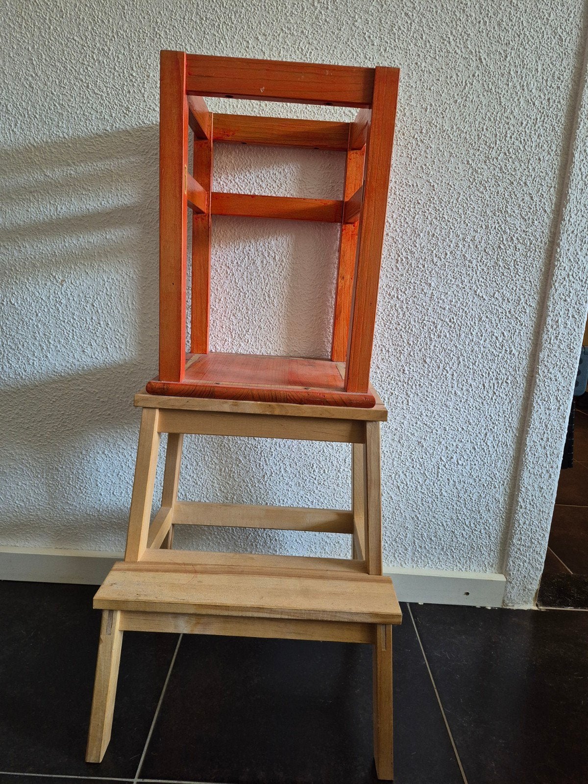 diy leertoren, peuter, kleuter, Kinderen en Baby's, Ophalen, Zo goed als nieuw