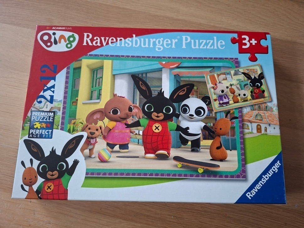 Bing puzzel 2x 12 stukjes, Ophalen, 10 tot 50 stukjes, 2 tot 4 jaar