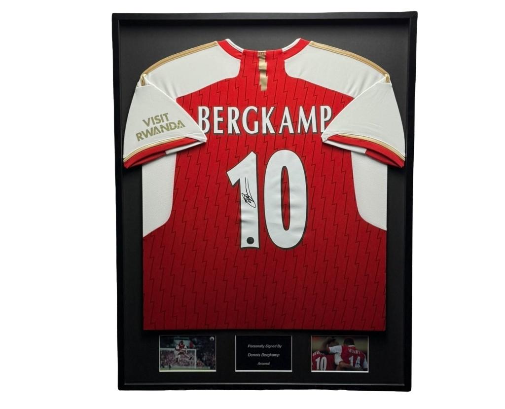 Dennis Bergkamp Arsenal 23/24 gesigneerd ingelijst  shirt, Buitenlandse clubs, Soccersignings.nl, Shirt, Nieuw
