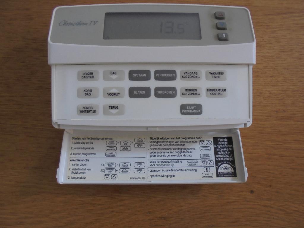 Klokthermostaat voor CV - Honeywell Chronotherm IV, Gebruikt, Minder dan 30 cm, Minder dan 60 cm, Ophalen