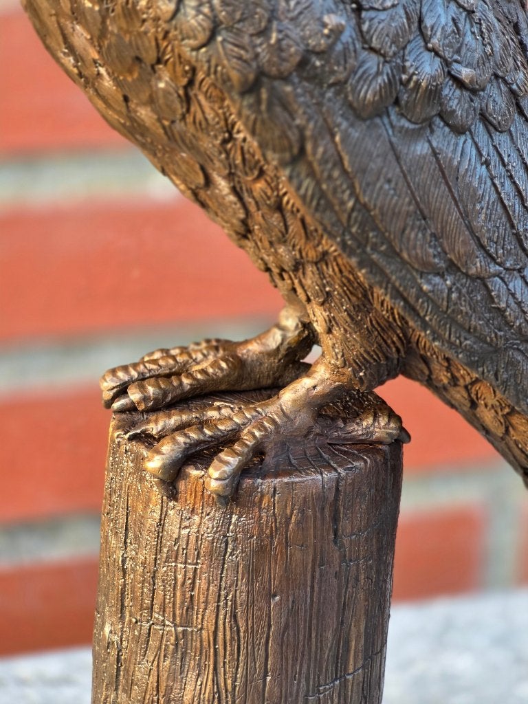 BRONZEN BEELD  / SLECHTVALK / VOGEL, Dierenbeeld, Nieuw, Info@huisentuindecoratiemarie.nl, Huis en tuin decoratie marie