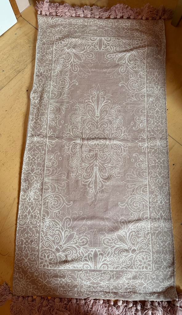 H&M home kleed met franjes vintage rose design 70 bij 140 cm, Ophalen of Verzenden, Zo goed als nieuw