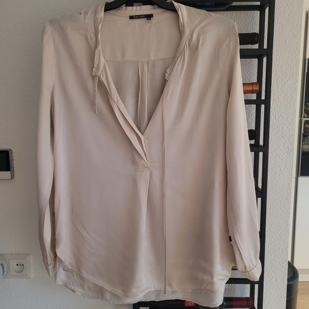 Marc Aurel blouse mt 44 champagnekleur, Kleding | Dames, Blouses en Tunieken, Ophalen of Verzenden, Zo goed als nieuw, Maat 42/44 (L)