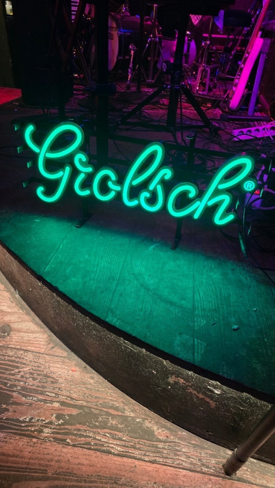 grolsch neon lamp dimbaar en grolsch lichtbak, Ophalen, Zo goed als nieuw
