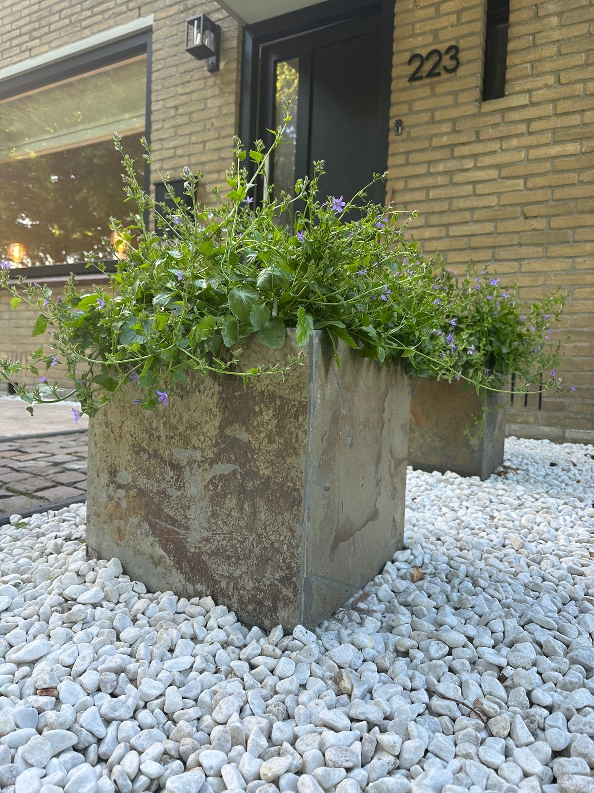 Leisteen / natuursteen plantenbakken (2 stuks) | heel zwaar, Ophalen, Gebruikt, Minder dan 60 cm, Vierkant