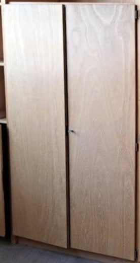 Lundia vlakke duo-deuren set 160x100 blank gelakt, Ophalen