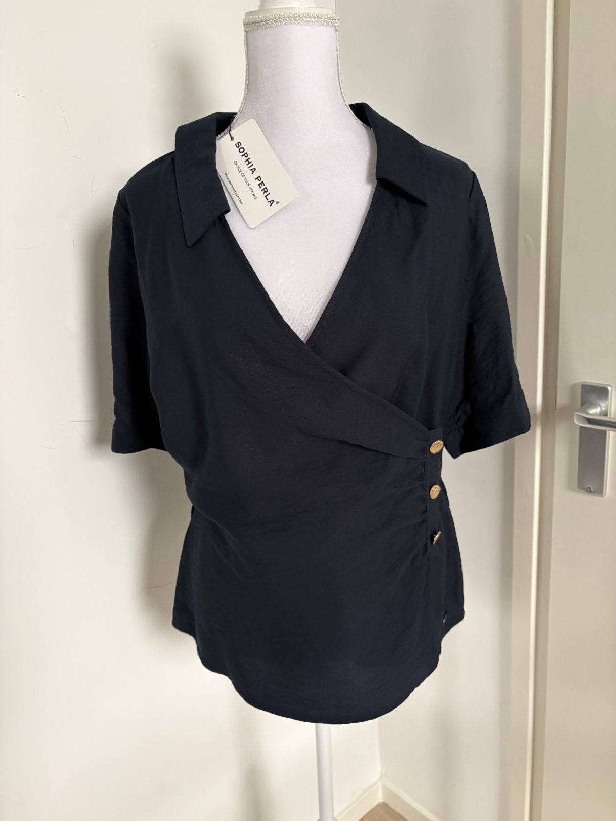 Nieuw met kaartje - Sophia Perla shirt - maat 42/XL, Ophalen of Verzenden, Nieuw, Maat 42/44 (L), Blauw