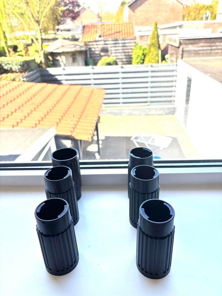 Zwarte kunststof buisjes, 6 stuks, Ophalen of Verzenden, Nieuw, Zwart, Kunststof