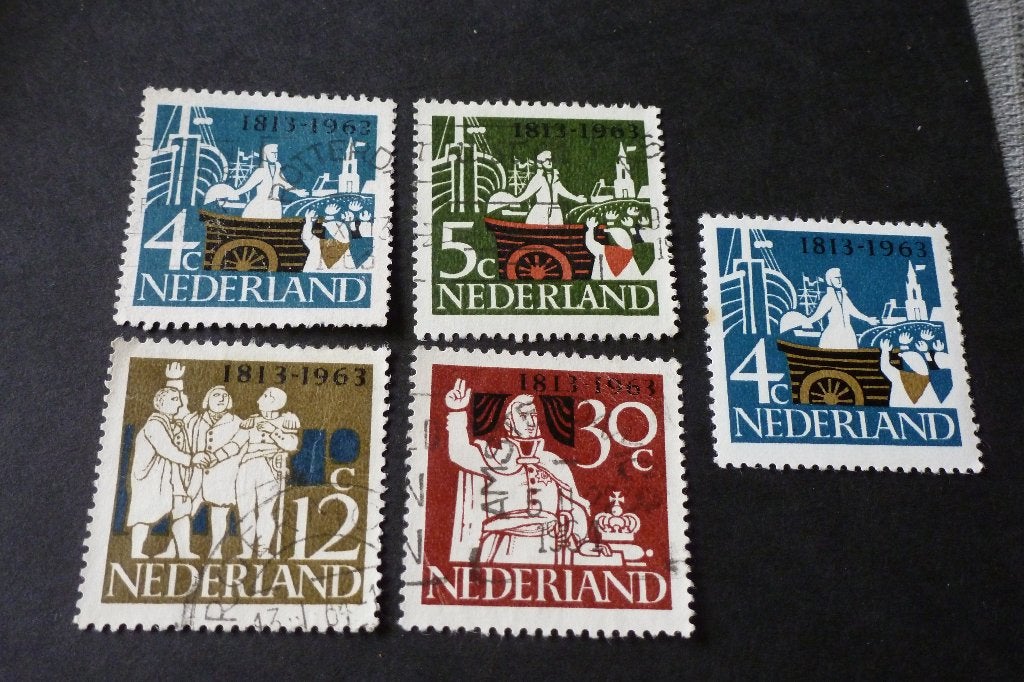 Postzegels - complete serie 4x 150 jaar onafhankelijk 1963, Ophalen of Verzenden, Na 1940, Gestempeld