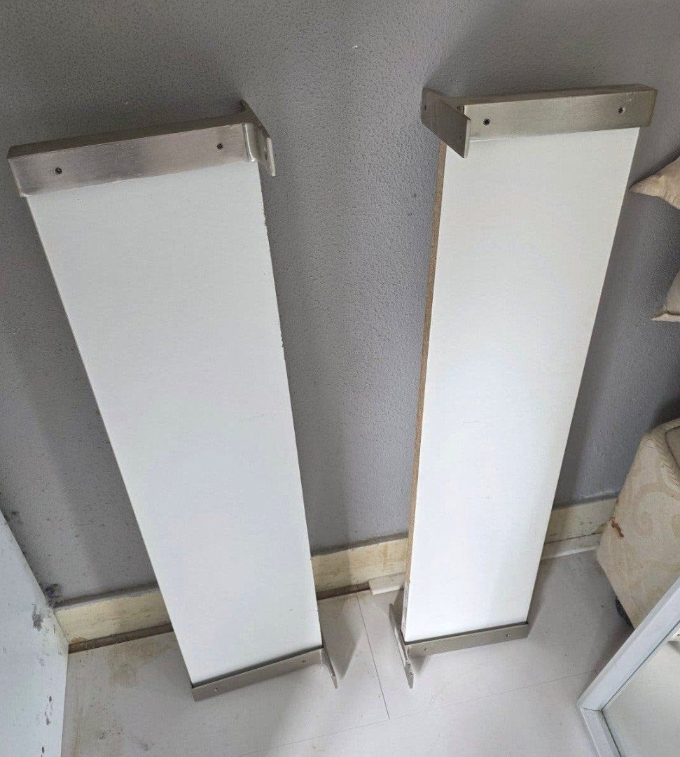 ikea ekby plank en wanddragers wit zilver, Ophalen, Minder dan 60 cm, Radiator