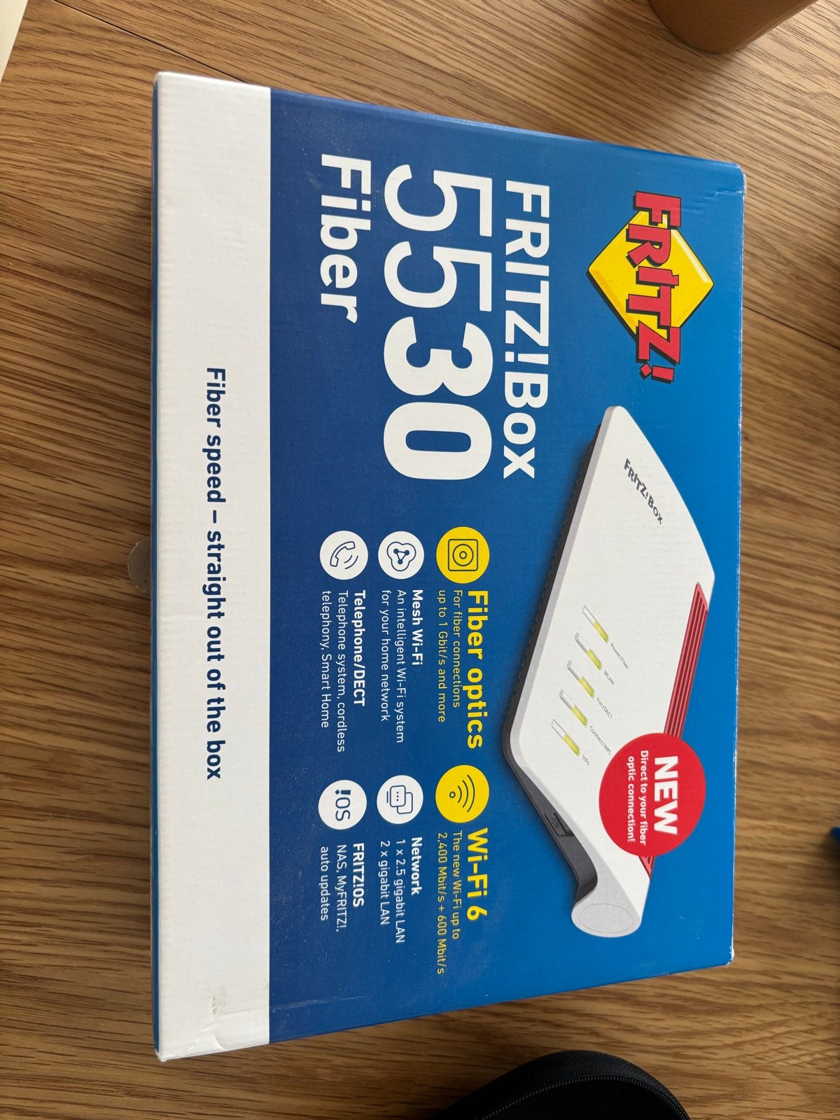 FRITZ!Box 5530 Fiber Router - Nieuw in doos, Ophalen of Verzenden, Zo goed als nieuw, Router