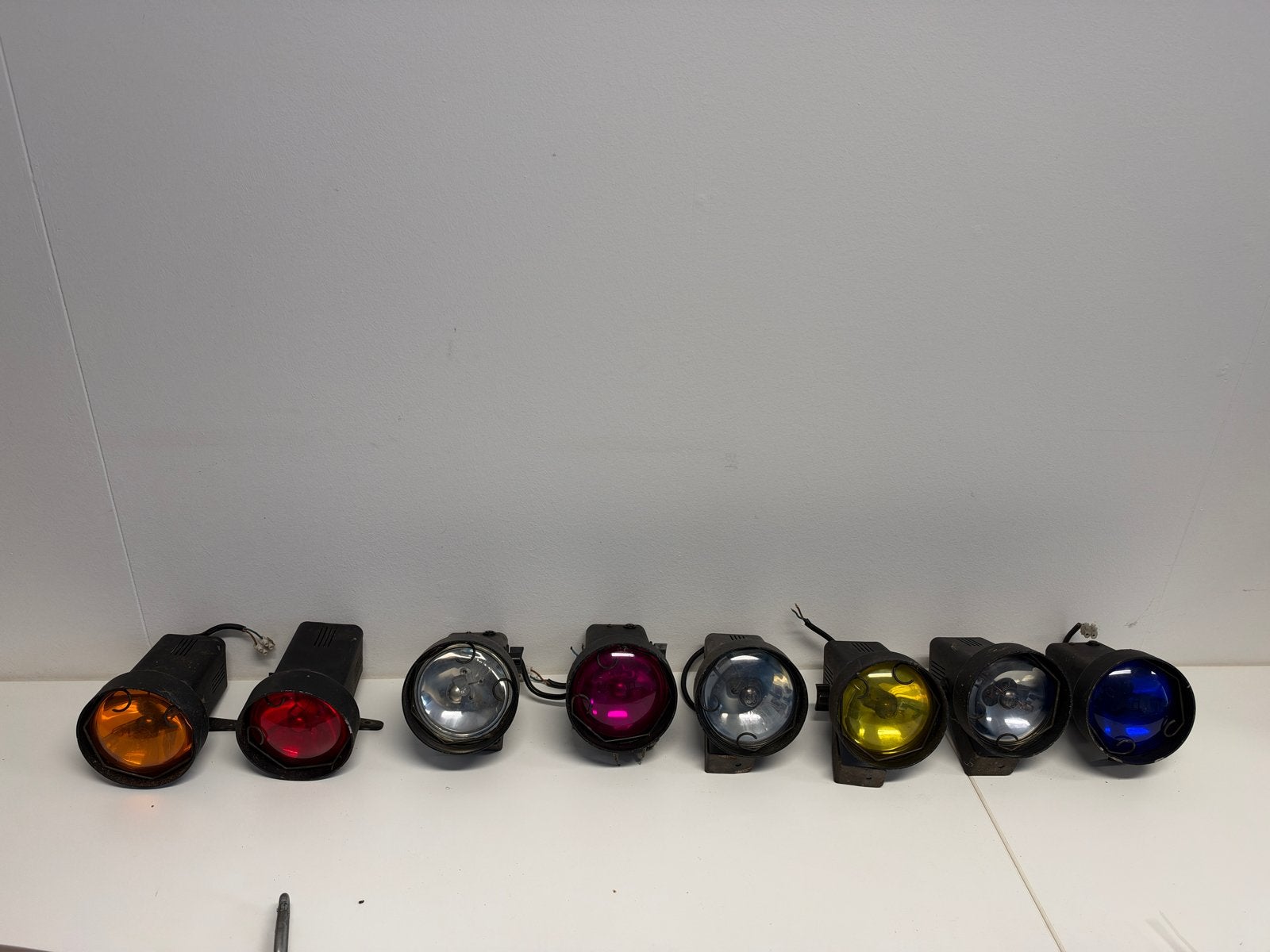 Set van 8 Disco Puntspots - Diverse Kleuren, Ophalen of Verzenden, Gebruikt, Licht, Kleur