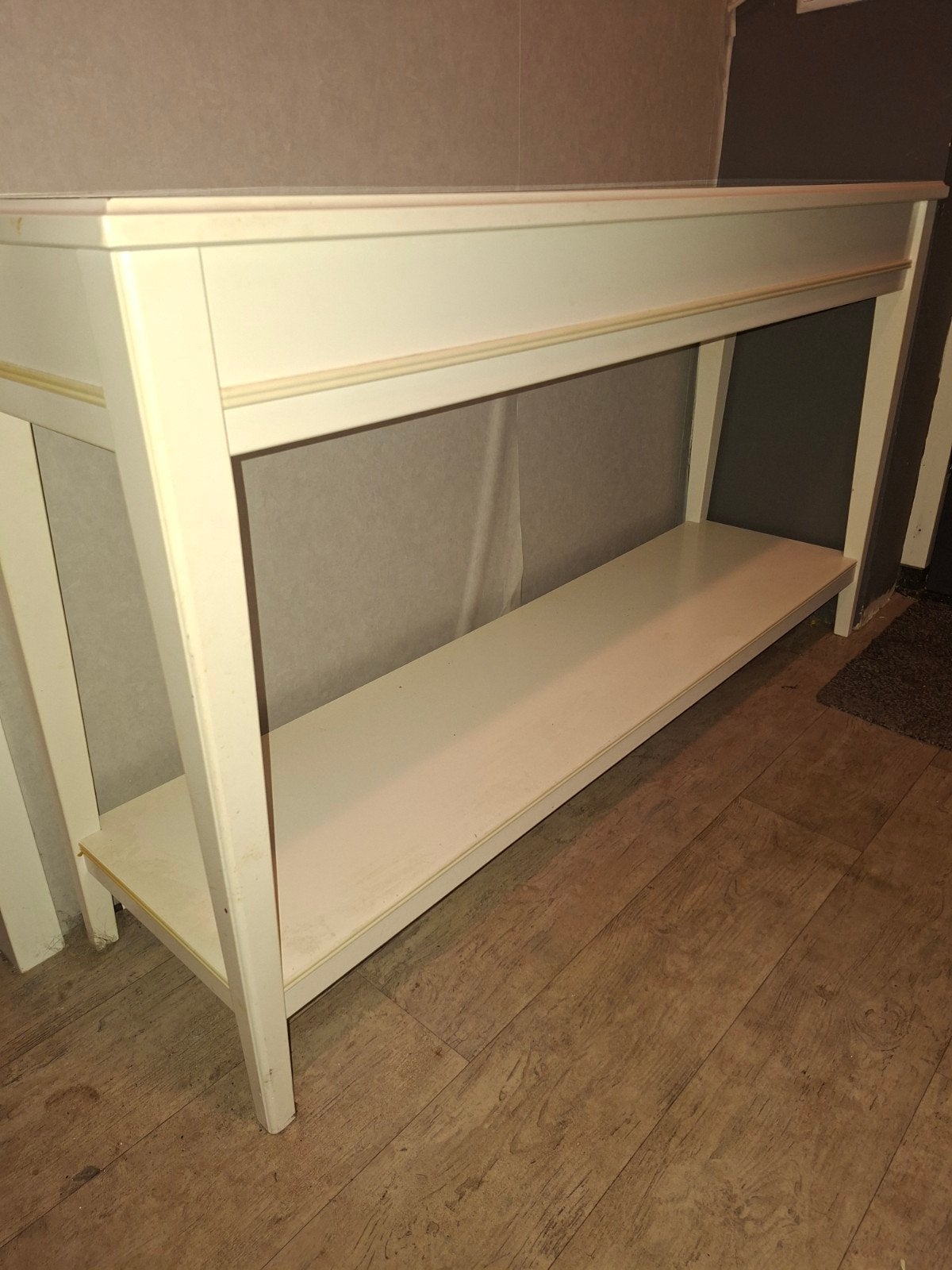 Mooie witte sidetable, Ophalen, 100 tot 150 cm, Zo goed als nieuw, Modern