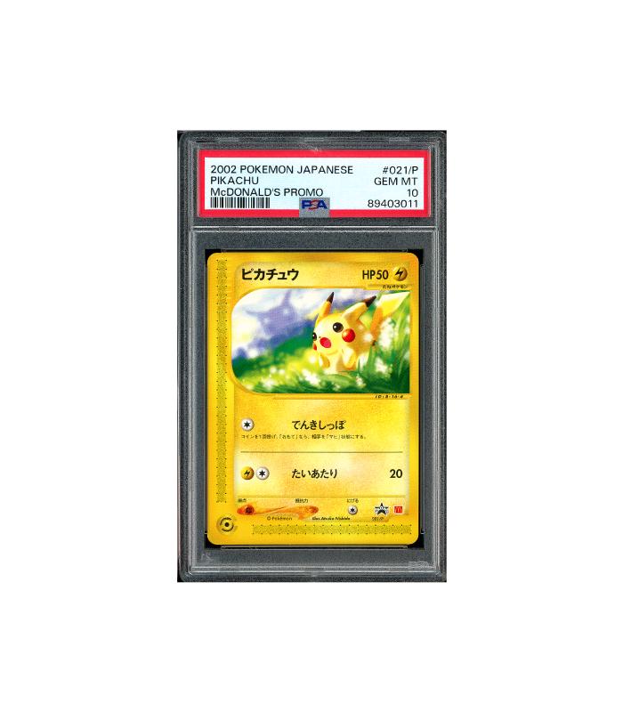 Pokemon Pikachu 2002 McDonalds Promo #021 PSA 10, Ophalen of Verzenden, Zo goed als nieuw, Losse kaart, Foil