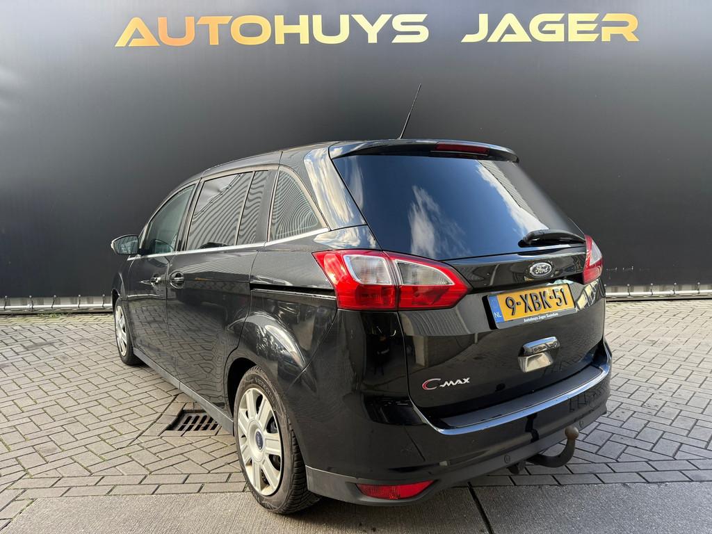 Ford Grand C-Max 1.0 Edition Plus Camera Sensoren Trekhaak, Auto's, Ford, Voorwielaandrijving, Zwart, Zwart, Origineel Nederlands