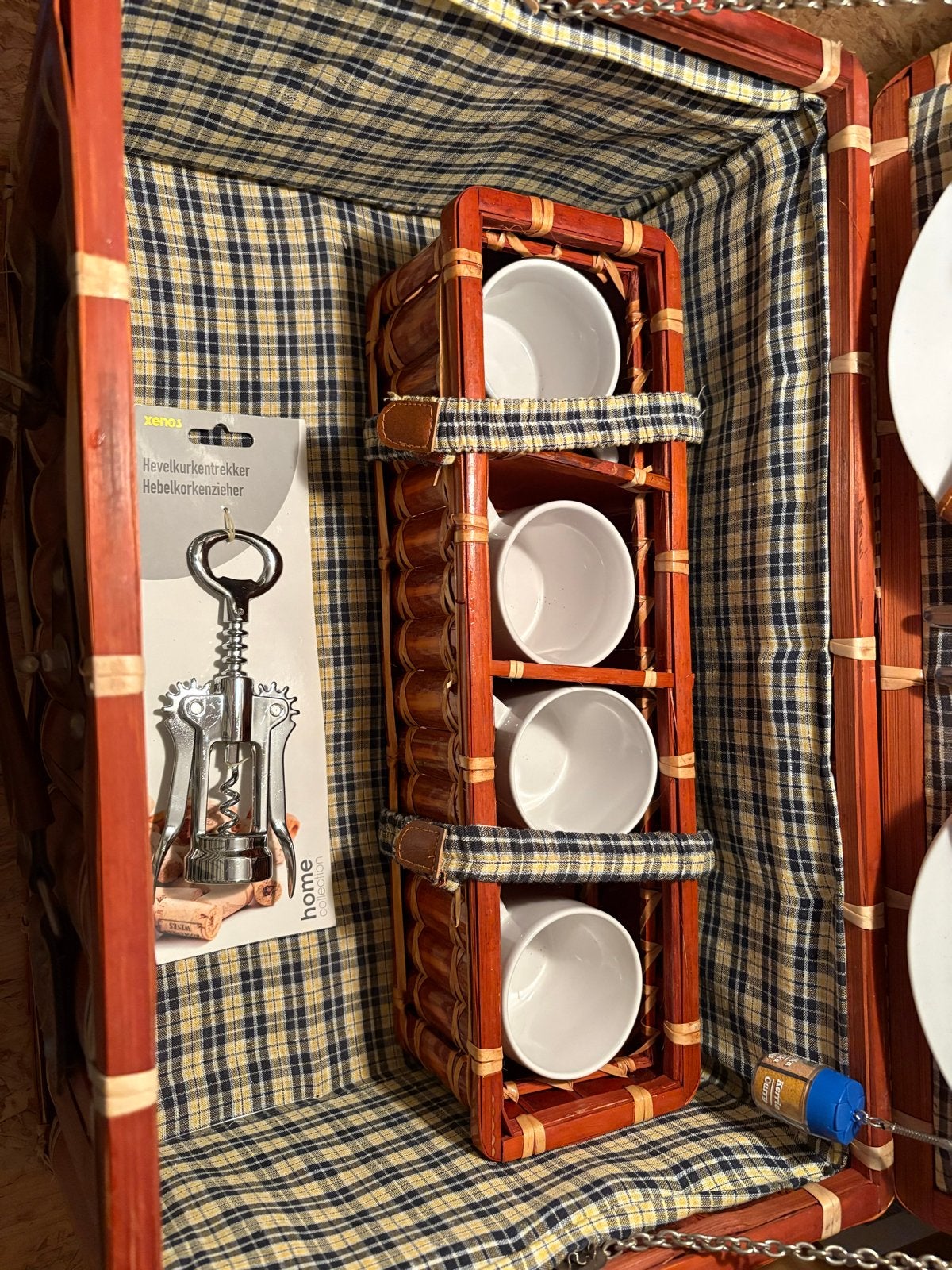 Vintage picknickmand - Ongebruikt en compleet!, Ophalen, Nieuw, Zonder inhoud