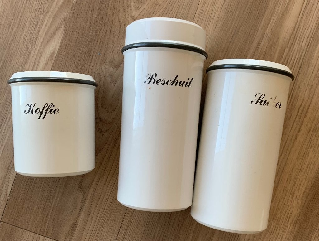 Te koop 3 voorraadbussen, Ophalen of Verzenden, Gebruikt, Kunststof
