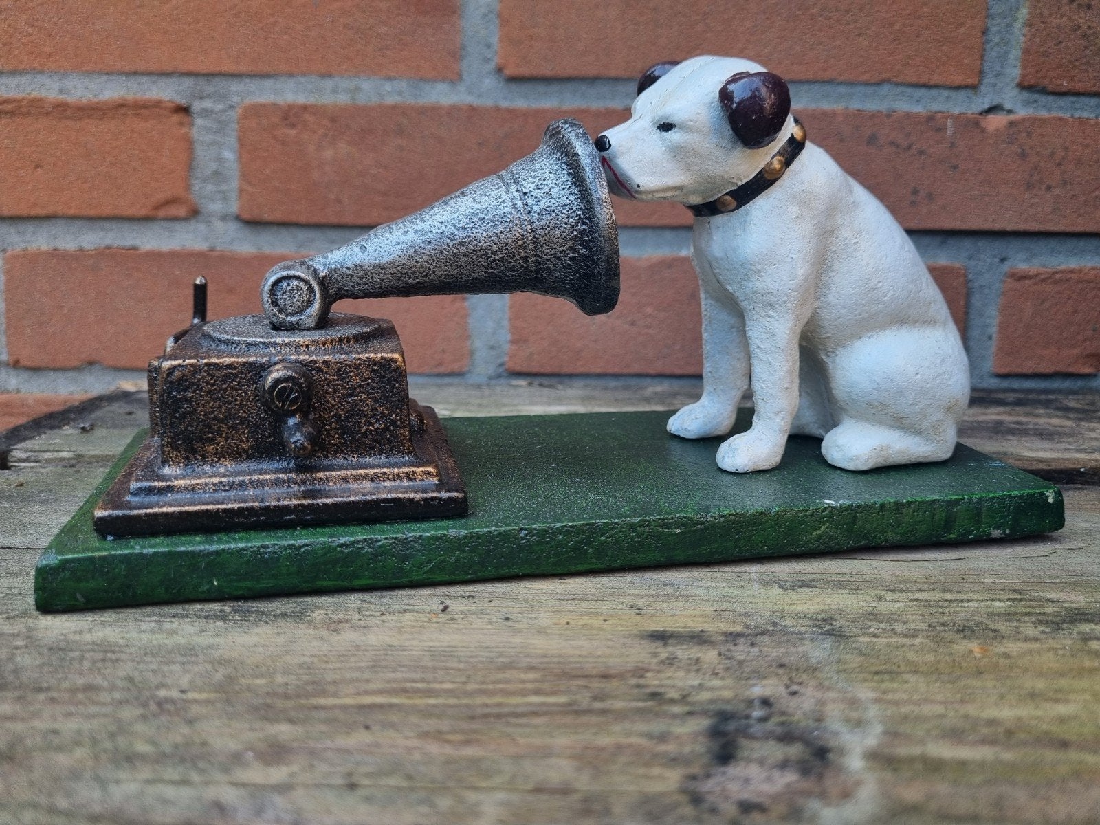 Gietijzeren Beeld hondje Nipper bij de Grammofoon, Ophalen