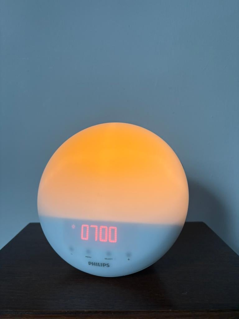 Philips wake-up light HF3510 Weinig gebruikt., Ophalen of Verzenden, Zo goed als nieuw