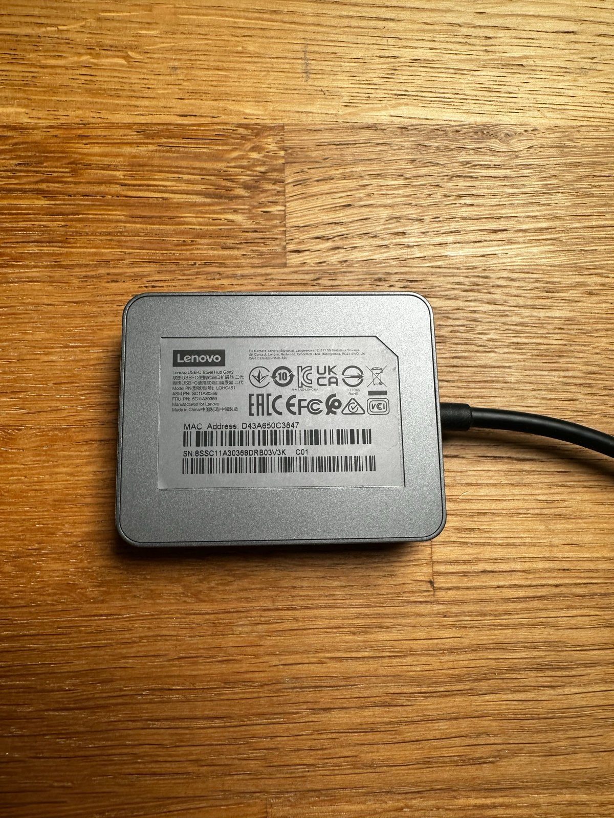 Lenovo USB-C Hub - Zo goed als nieuw, Ophalen of Verzenden, Zo goed als nieuw, USB-hub, Laptop